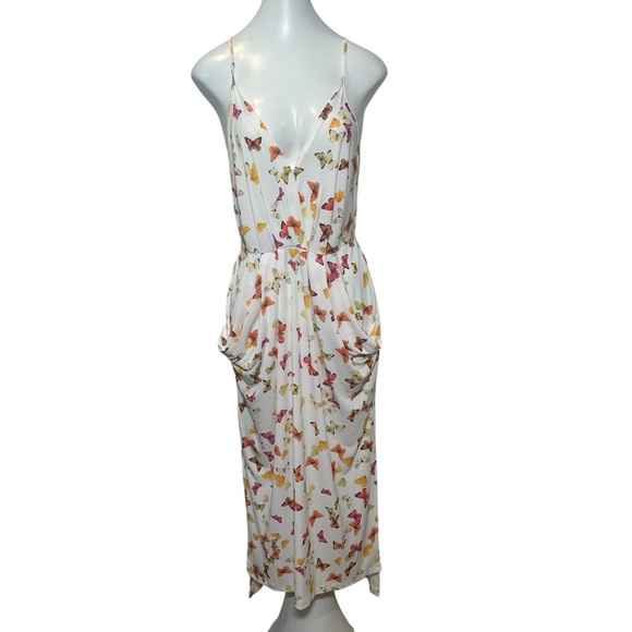 BCBGeneration Dresses & Skirts - BCBG Generation Size S Midi Dress Butterfly Kiss Draped Pocket Spaghetti Strap